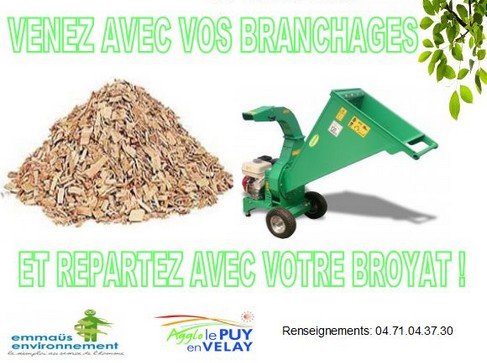 Vidéo : Campagne de broyage des branchages à la déchèterie du Puy-en-Velay du 12 au 17 mars