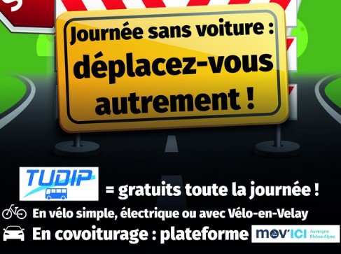 Jeudi 20 septembre journée sans voiture : les TUDIP gratuits !