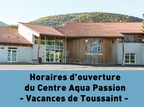 Vacances de Toussaint et animation Halloween le 31 octobre au Centre Aqua Passion