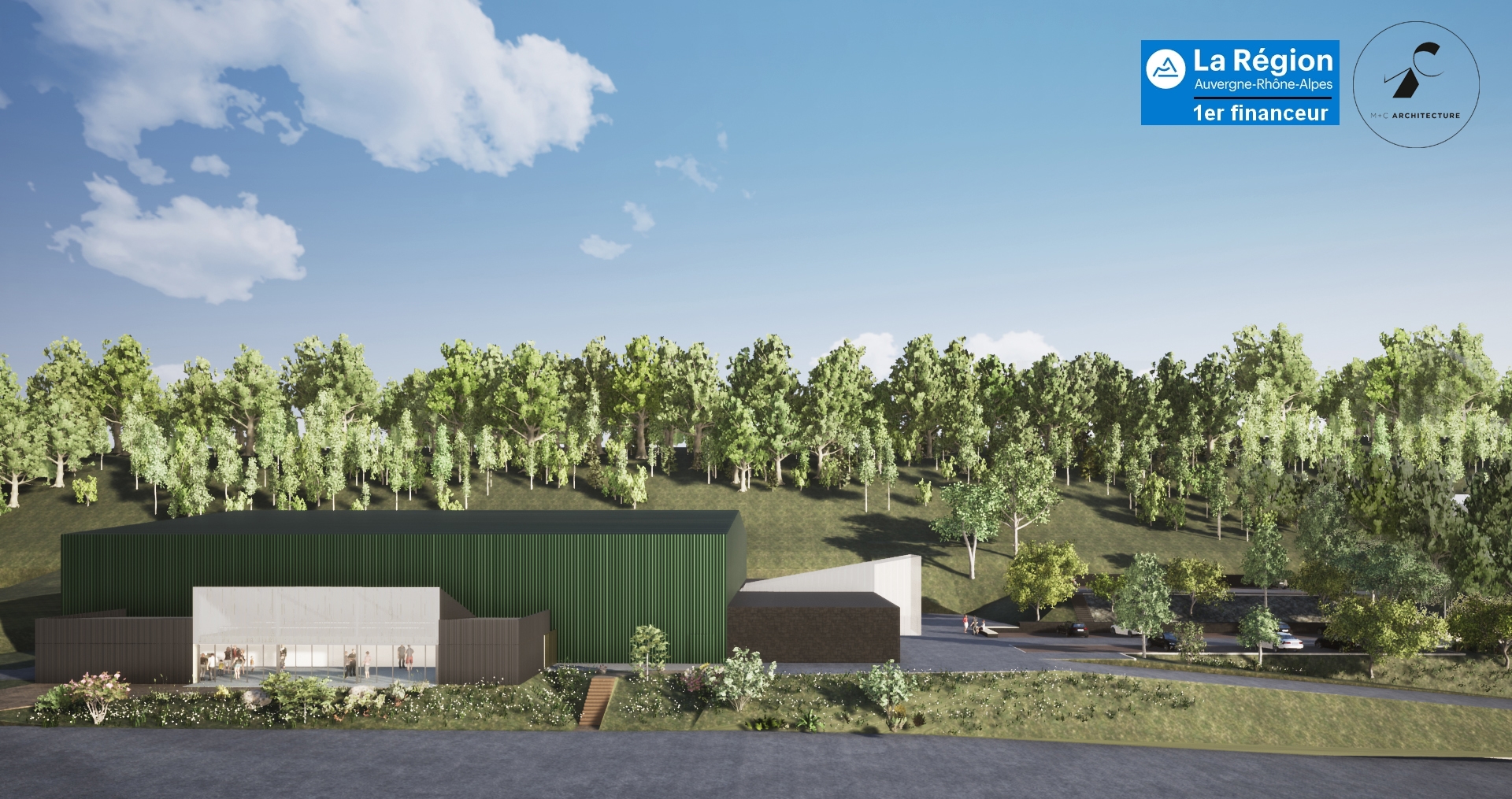 Lycée Roche Arnaud Le Puy En Velay Palais des Sports : création d'un Club house digne de nos associations et  aménagement d'un parking ! - Communauté d'Agglomération du Puy-en-Velay,  Haute-Loire (43)