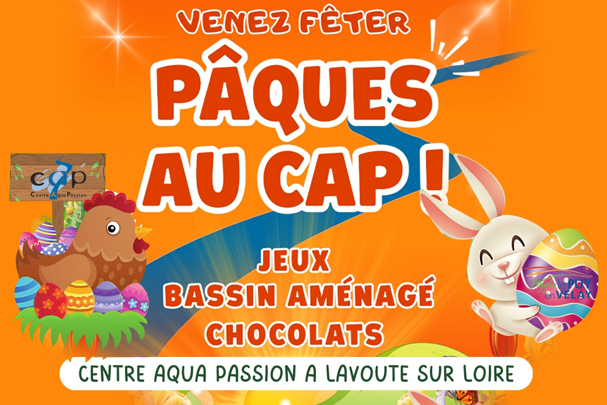 Mercredi 8 avril, de 14h à 17h, venez fêter les vacances de Pâques à la piscine de Lavoûte !